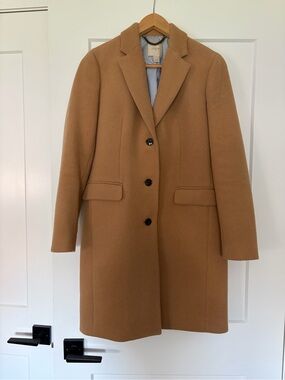 J. Crew Camel Wool Single-Breasted Coat